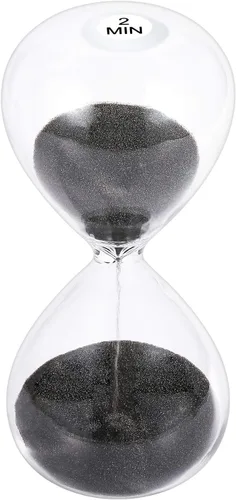 Vista 12 de SuLiao Reloj de arena con temporizador de arena de 1 minuto, reloj de arena negra de 5.1 pulgadas, reloj de arena de un minuto, reloj de arena