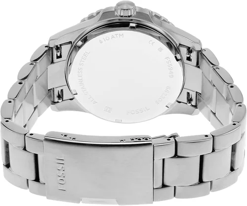 Vista 3 de Fossil Reloj casual de cuarzo azul para hombre inspirado en buceo