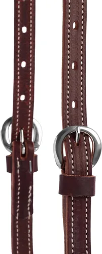 Vista 4 de Weaver Leather Latigo - Cabezada plana de piel deslizante, color borgoña, talla única