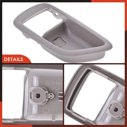 Vista 7 de A-Premium Bisel de manija de puerta interior del lado del conductor delantero o trasero izquierdo compatible con Toyota Tundra 2004-2006 Crew Cab