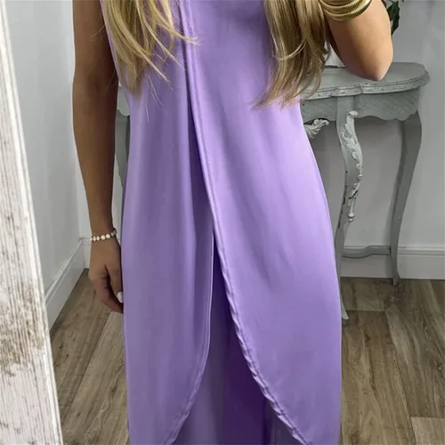 Vista 4 de KnjoFly Traje de mujer madura de jersey de 7 colores, traje de mujer madura Vivianhan, traje de jersey Vivianhan (azul, L)