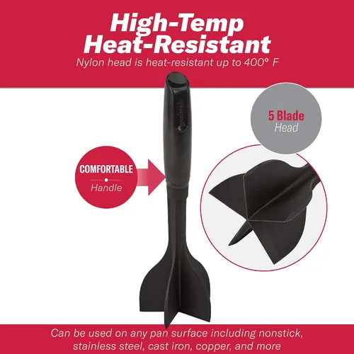 Vista 4 de Good Cook picador de carne para hamburguesa, resiste altas temperaturas, Paquete de 2