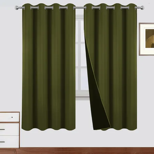Vista 78 de LEMOMO Cortinas 100% opacas de 38 x 54 pulgadas, 2 paneles de oscurecimiento con aislamiento térmico para dormitorio