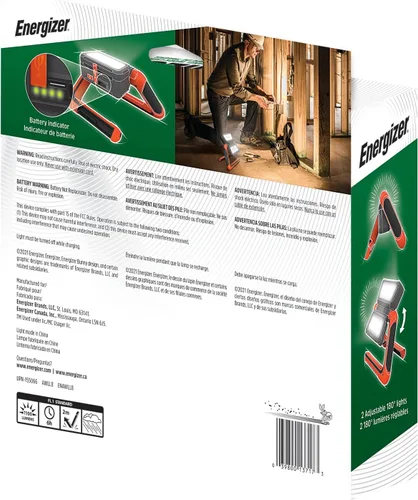 Vista 9 de Energizer Linterna LED recargable, luz de trabajo brillante de varios paneles, linterna de campamento resistente al agua, cable de carga micro USB