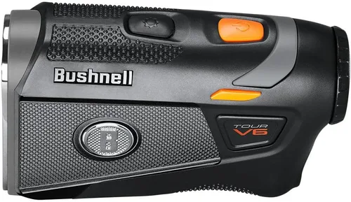 Vista 4 de Bushnell Golf Tour V6 Telémetro láser Patriot Pack – Visual JOLT, montaje magnético, rango de 1300 yardas, aumento 6X, IPX6 resistente a