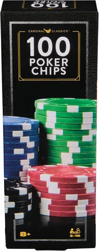 Vista 6 de Spin Master Games, Cardinal Classics, juego de fichas de póquer de 100 piezas, juego de mesa familiar clásico, juego de póquer para principiantes