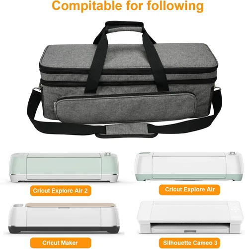 Vista 6 de Funda de transporte para Cricut Maker de 2 capas para Explore Air 1/2/3 Fits Cricut Explore Air And Maker Series, 23X8X8In Double Layer Bag With