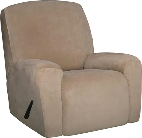 Vista 25 de Easy-Going Sofá biplaza reclinable de terciopelo con funda de consola central, fundas elásticas para sofá reclinable de 8 piezas, funda de sofá