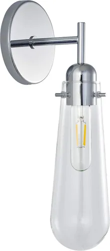 Vista 5 de Linea di Liara Brixia - Lámpara de pared moderna de níquel cepillado para baño, aplique de pared para pasillo, lámpara de pared para interiores