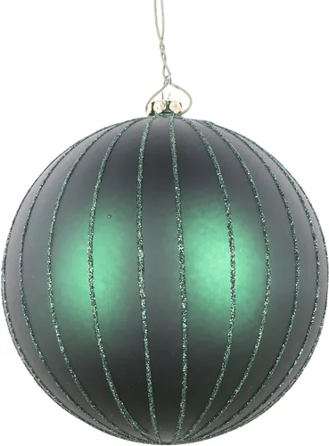 Vista 36 de Vickerman Adorno navideño de bola de avena mate con purpurina de 5 pulgadas. Incluye 4 piezas por bolsa.