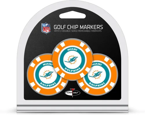 Vista 4 de Team Golf Tamaño de fichas de póquer de la NFL con marcadores de esmalte de doble cara más pequeños