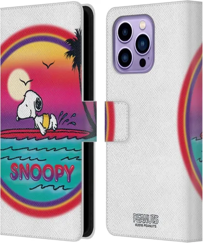 Vista 38 de Head Case Designs Funda de piel con licencia oficial de Peanuts Beach Surf Snoopy Boardwalk Airbrush compatible con Apple iPhone 11