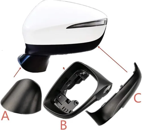 Vista 2 de Espejo lateral de coche cubierta inferior espejo retrovisor marco de carcasa para Mazda CX-5 2015 2016 para Mazda CX-3 CX-4 2016 2017 2018 2019 C