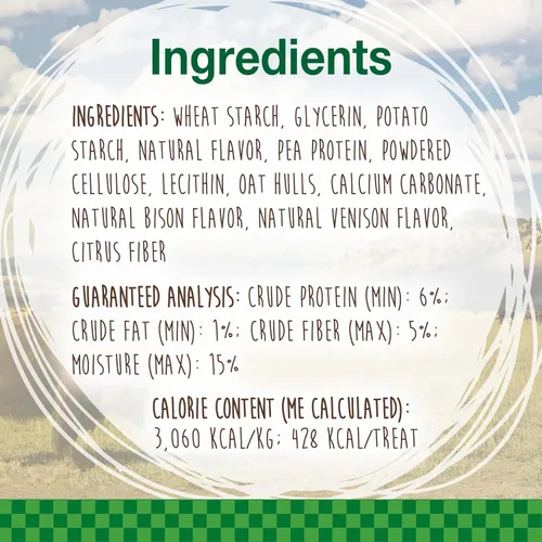 Vista 4 de Huesos comestibles para masticar, para perros de tamaño grande de hasta 50 lb, sabores silvestres, marca Nylabone, Bisonte, Total 1