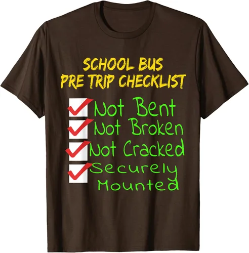 Vista 7 de Camiseta de camionero para conductor de autobús escolar CDL, Negro, S