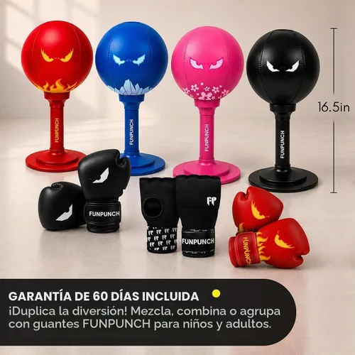 Vista 7 de Rage Bag - Saco de boxeo de escritorio para niños y adultos - Saco de boxeo con ventosa