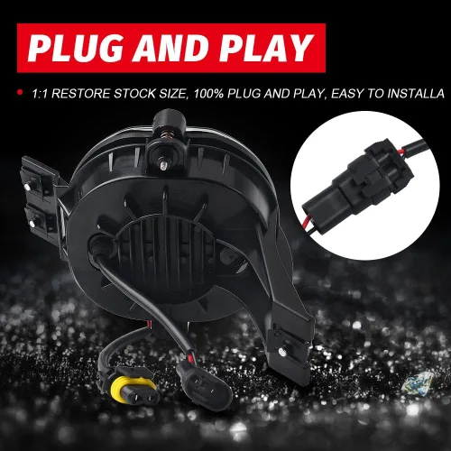 Vista 5 de Luces antiniebla LED compatibles con Dodge Ram 1500 2002-2008, Ram 2500 3500 2003-2009, Dodge Durango 2004-2006, repuesto de montaje de faros