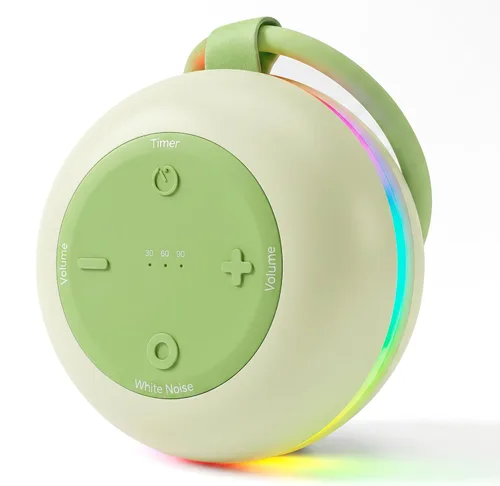 Vista 9 de Máquina de sonido portátil para bebés con luz nocturna RGB, 18 sonidos Gris