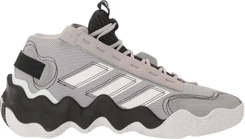Vista 6 de adidas Exhibit B Mid Tenis de baloncesto para mujer, Core WhiteGold MetallicCloud White