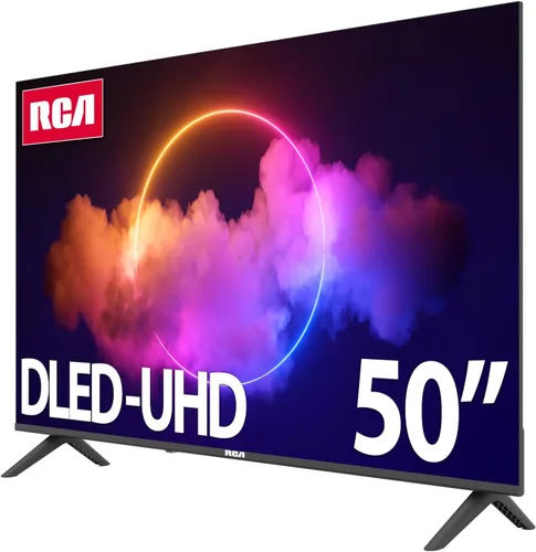 Vista 3 de RCA Smart Google TV UHD de 50 pulgadas, pantalla LED sin marco con HDR10, Wi-Fi y Bluetooth, Google Assistant integrado, compatible con Alexa