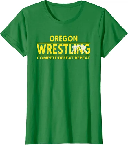 Vista 44 de Oregon Wrestling - Camiseta para competir, derrota, repetir