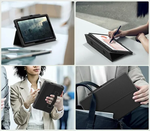 Vista 9 de MoKo - Funda para tablet Kindle Fire HD 10 y 10 Plus (11.ª generación, versión 2021), diseño delgado y plegable con función de encendido y apagado