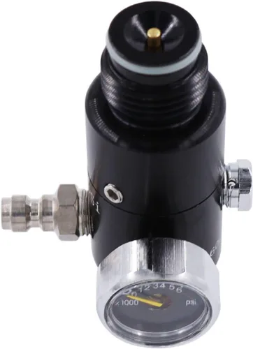 Vista 6 de TUXING 4500PSI Paintball Air Tank Regulador Válvula Calibre, Regulador de Paintball de aluminio duradero, para industrial, M18* 1.5
