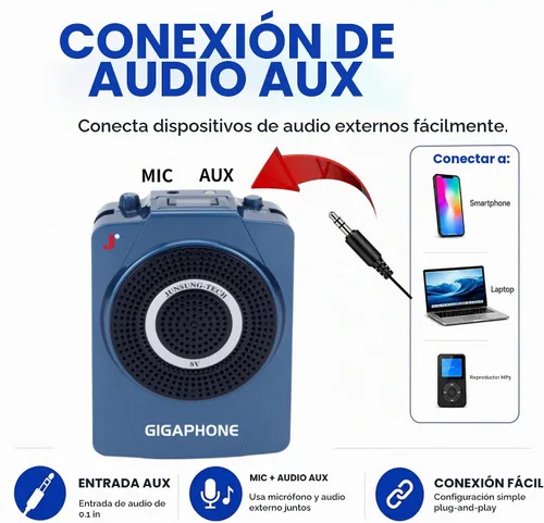 Vista 6 de SV - Amplificador de voz portátil de 40 W con micrófono, micrófono de mano y auriculares con cable incluido para profesores, instructores, guías