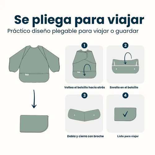 Vista 10 de Tiny Twinkle - Babero a prueba de suciedad para bebés y niños pequeños, bonito, de manga larga, impermeable, lavable a máquina, cierre a prueba