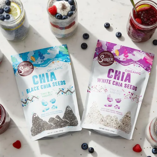 Vista 9 de Suncore Foods Paquete de semillas Tiny but Mighty Seeds, Black & White Chia Seeds, paquete de 2