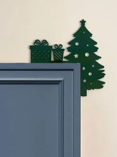 Vista 2 de Letrero de esquina de puerta de Navidad, decoración de esquina de puerta de Navidad, decoración de árbol de Navidad, decoración de Navidad