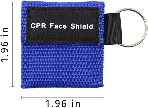 Vista 2 de CPR Face Shield Mask Keychain Keying Emergency Kit CPR Face Shields Pocket Mask for First Aid or CPR