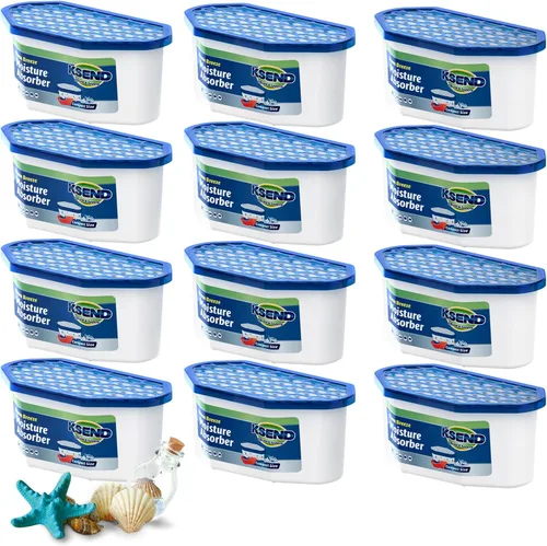 Vista 11 de Ksend Absorbentes de humedad, paquete de 12, deshumidificador compacto para armario, cajas absorbentes de humedad eficientes, absorbente de humedad