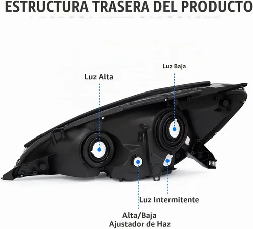 Vista 5 de Conjunto de faros delanteros para Toyota Sienna 2004 2005 carcasa cromada con reflector ámbar izquierda y derecha (sin bombillas)