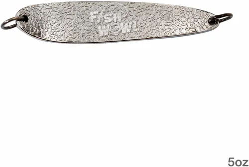 Vista 6 de 5oz 5 pulgadas pesca martillado cuchara cebo señuelo - plata