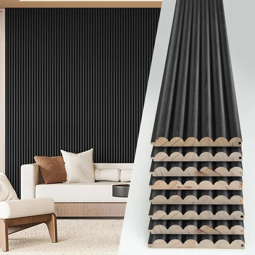 Vista 25 de Art3d Paneles de pared de madera de listones para decoración de interiores y techos, paquete de 4 muestras, 6 x 5.7 pulgadas.