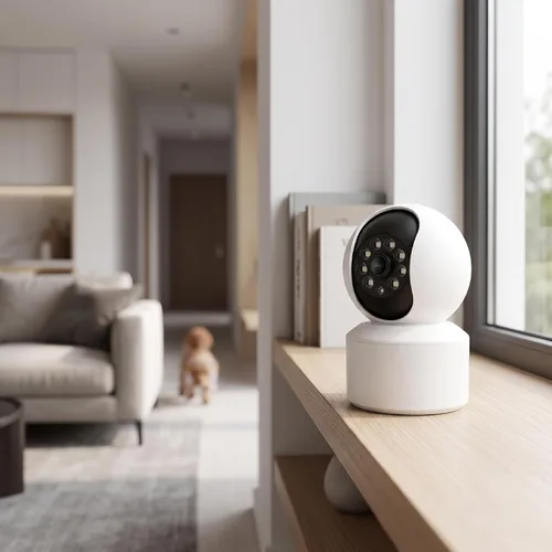 Vista 5 de Indoor Security Camera, 720P HD WiFi Home & Pet Camera