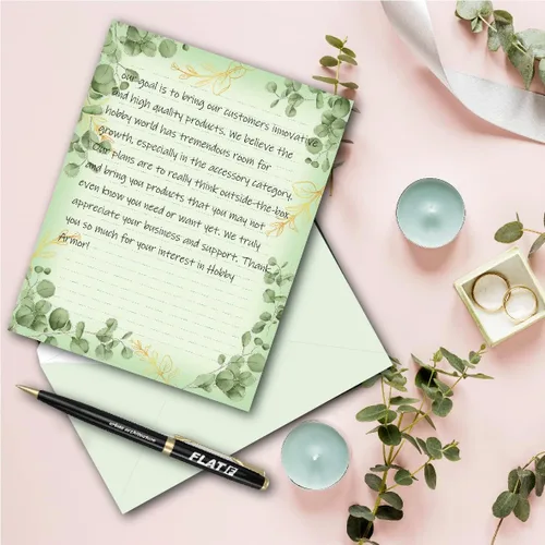 Vista 5 de 48 paquetes de papel estacionario rayado para escribir cartas, papel estacionario de doble cara con diseño floral de 8.5 x 11 pulgadas para escribir