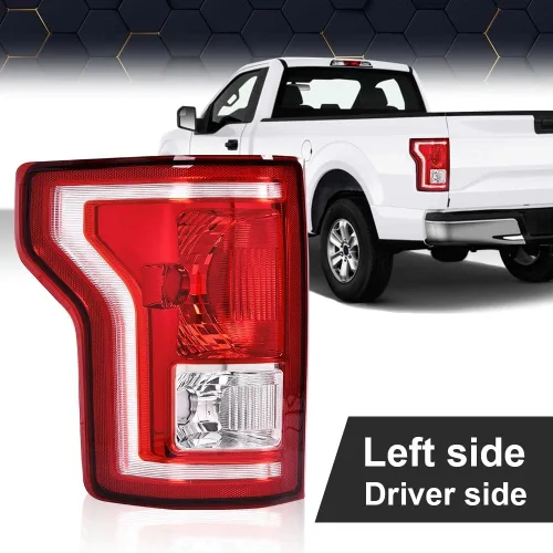 Vista 6 de PIT66 Conjunto de halógeno de luz trasera compatible con Ford F150 SSV 2016-2017/compatible con F150 2015-2017 (submodelo: Lariat, XL, XLT)