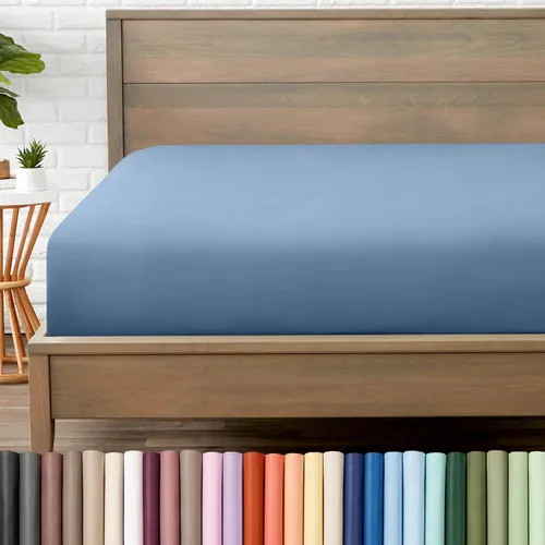 Vista 25 de Bare Home - Sábana bajera de microfibra 1800 muy suave y duradera, para colchones altos tamaño individual, color blanco Deep Pockets 6 to 15
