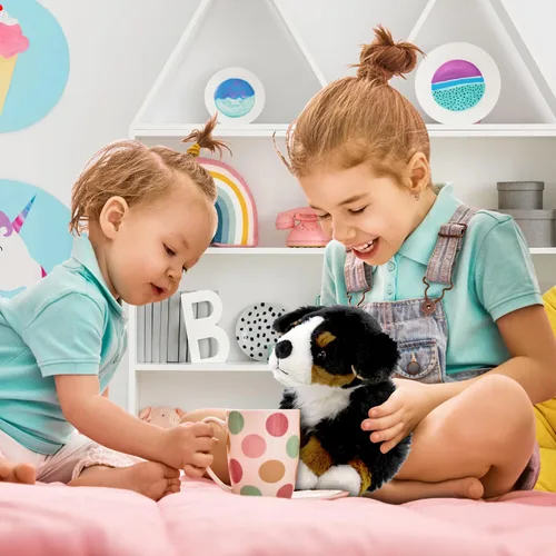 Vista 5 de DolliBu - Peluche de perro de montaña bernés, súper suave, juguete de peluche para mascotas, regalo para niños, adolescentes y adultos, 8 pulgadas