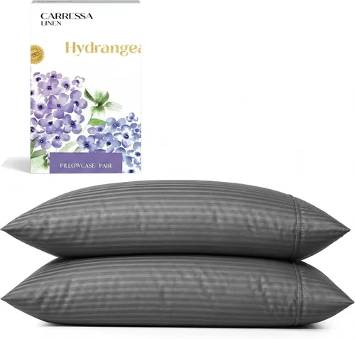 Vista 83 de Carressa Linen - Juego de sábanas 100% algodón de 600 hilos