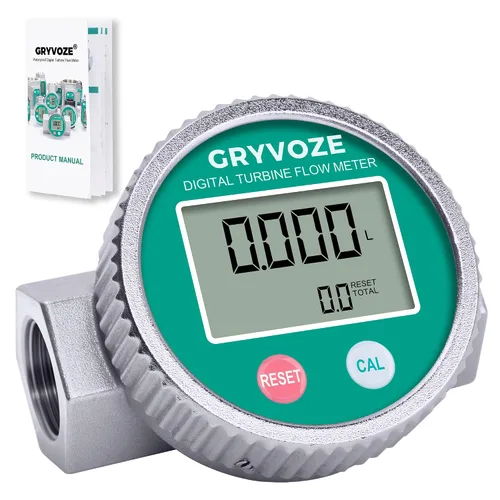 Vista 12 de Medidor de flujo resistente a la corrosión impermeable de 1 pulgada con revestimiento de PTFE, medidor de flujo digital NPT en línea de 2.4 a 26.4