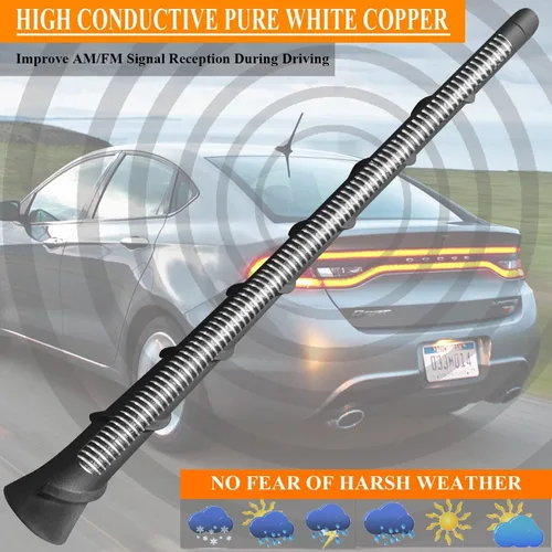 Vista 6 de Antena de goma flexible de 8 pulgadas para Dodge Journey (2010-2020)