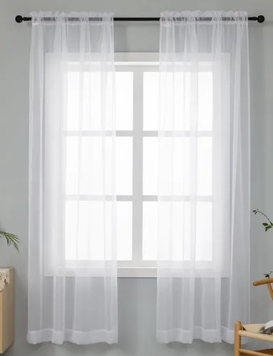 Vista 10 de WPM - Cortinas traslúcidas de color beige de 60 pulgadas de ancho x 95 pulgadas de largo, 2 paneles tratamiento de ventana para sala de estar
