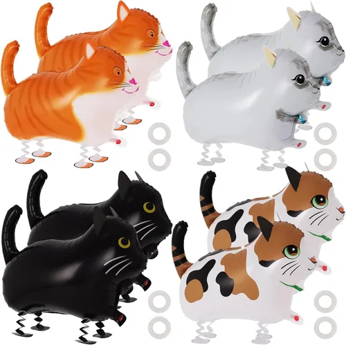 Vista 16 de 6 globos de animales que caminan, globos de animales de granja, globos de Mylar de aluminio para caminar, decoraciones de cumpleaños de granja
