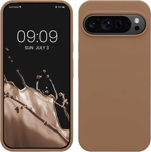 Vista 331 de kwmobile Funda Compatible con Google Pixel 6 Pro - Funda de Teléfono de Silicona TPU con Acabado Suave - Azul Caribe