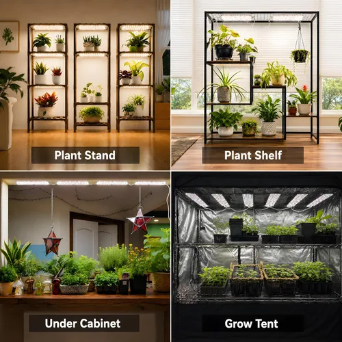 Vista 9 de SDOVUERC Luces de Crecimiento de Espectro Completo 384 LEDs, Luces de Crecimiento de Plantas de 24W para Plantas de Interior con Función de Conexión