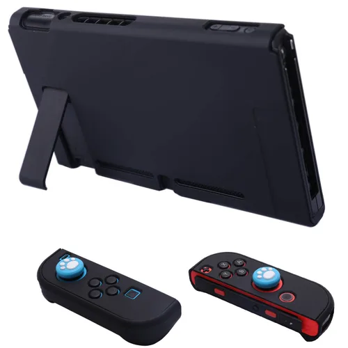Vista 4 de COMCOOL Dockable Case for Nintendo Switch 3 in 1 Protective Cover Case for Nintendo Switch and Joy-Con Controller with Screen Protector and Thumb