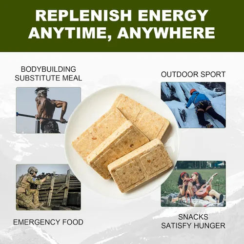 Vista 7 de Raciones de comida de emergencia listas para comer, larga vida personal, 18400 calorías, pestañas de supervivencia perfectas para camping
